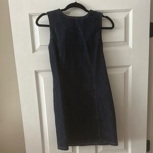 Zara Dark Denim Sleeveless Dress